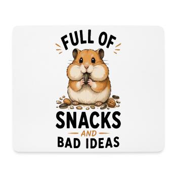Niedlicher Hamster mit Nüssen - Mousepad (Querformat) - Weiß - Vorne