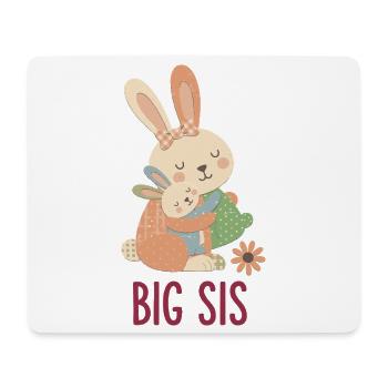 Gender Reveal Baby Shower Big Sis Big Sister - Mouse Pad (horizontal) - white - Front