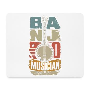 Vintage Banjo Banjo Player Banjo Country Music, - Mouse Pad (horizontal) - white - Front
