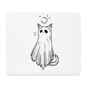 Fog cat in the moonlight - Mouse Pad (horizontal) - white - Front