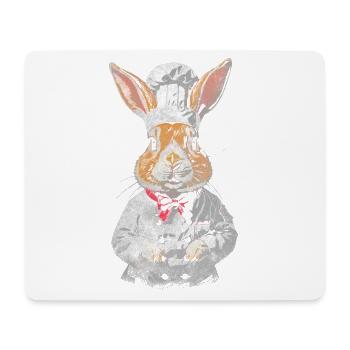 Chef Rabbit - Mousepad (Querformat) - Weiß - Vorne