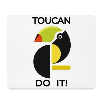 Abstrakter Tukan TOUCAN DO IT - Mousepad (Querformat) - Weiß - Vorne