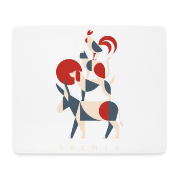 Bremer Stadtmusikanten Bremen Geometric Shapes - Mousepad (Querformat) - Weiß - Vorne