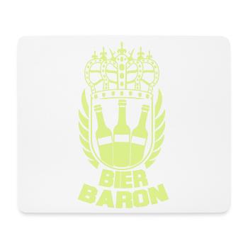 Bier Baron Kronenlogo - Mousepad (Querformat) - Weiß - Vorne