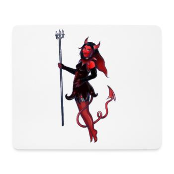 Crimson Devil Verführerin - Mousepad (Querformat) - Weiß - Vorne