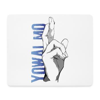 Anime Manga // Gojo fingers crossed // AS005 - Mouse Pad (horizontal) - white - Front