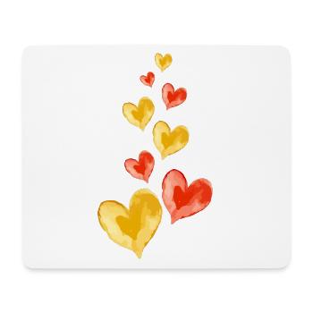 Herzen Liebe Symbol Valentinstag - Mousepad (Querformat) - Weiß - Vorne