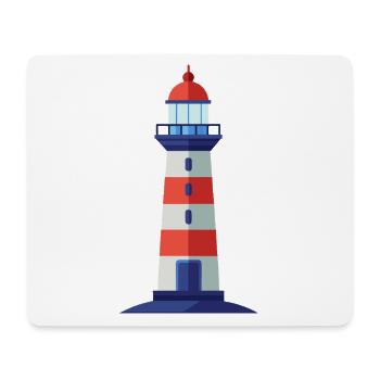 Leuchtturm - Mousepad (Querformat) - Weiß - Vorne