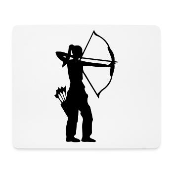Archer with arrow quiver archery - Mouse Pad (horizontal) - white - Front