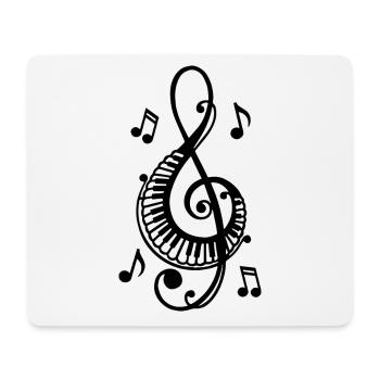 Melodie Geschenk Piano Orchester Pianist Musiker - Mousepad (Querformat) - Weiß - Vorne