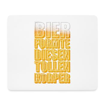 Bier Body | Bier formte diesen tollen Körper - Mousepad (Querformat) - Weiß - Vorne