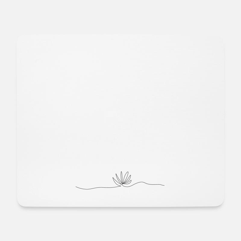 Rosette - Mousepad (Querformat) - Weiß