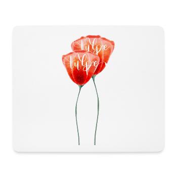 Tulipe - Tapis de souris (format paysage) - blanc - Devant