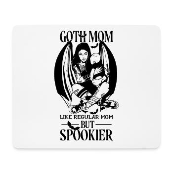 GOTH MOM LIKE NORMAL MAMA GOTHIC SATANISMUS - Mousepad (Querformat) - Weiß - Vorne