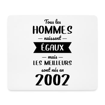 Anniversaire 20 ans - Meilleurs sont nés en 2002 - Tapis de souris (format paysage) - blanc - Devant