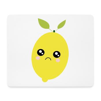 Kawaii Zitrone Kawaii Früchte Kawaii Obst - Mousepad (Querformat) - Weiß - Vorne