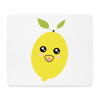 Kawaii Zitrone Kawaii Früchte Kawaii Obst - Mousepad (Querformat) - Weiß - Vorne