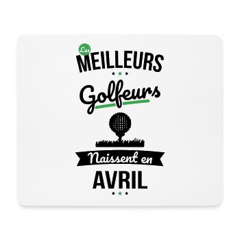 Les meilleurs golfeurs naissent en Avril - Tapis de souris (format paysage) - blanc - Devant