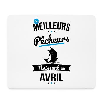 Les meilleurs pêcheurs naissent en Avril - Tapis de souris (format paysage) - blanc - Devant