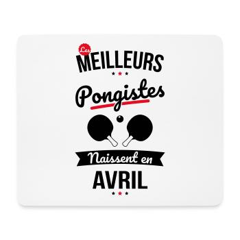 Les meilleurs pongistes naissent en Avril - Tapis de souris (format paysage) - blanc - Devant