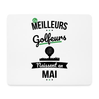 Les meilleurs golfeurs naissent en Mai - Tapis de souris (format paysage) - blanc - Devant