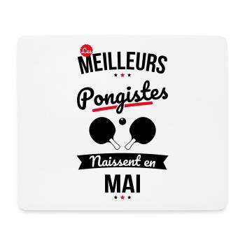 Les meilleurs pongistes naissent en Mai - Tapis de souris (format paysage) - blanc - Devant