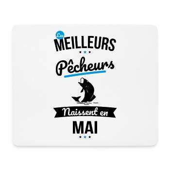 Les meilleurs pêcheurs naissent en Mai - Tapis de souris (format paysage) - blanc - Devant
