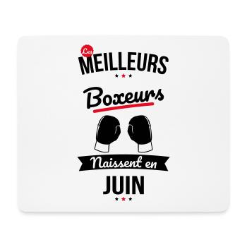 Les meilleurs boxeurs naissent en Juin - Tapis de souris (format paysage) - blanc - Devant