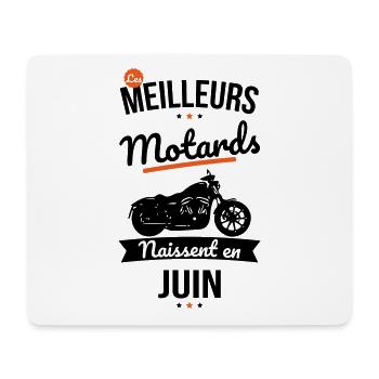 Les meilleurs motards naissent en Juin - Tapis de souris (format paysage) - blanc - Devant