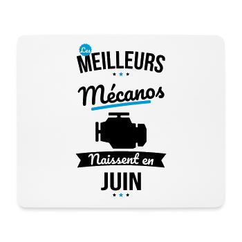 Les meilleurs mécanos naissent en Juin - Tapis de souris (format paysage) - blanc - Devant