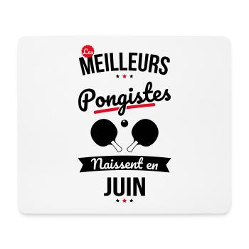 Les meilleurs pongistes naissent en Juin - Tapis de souris (format paysage) - blanc - Devant