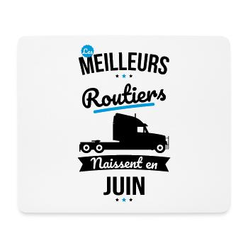 Les meilleurs routiers naissent en Juin - Tapis de souris (format paysage) - blanc - Devant