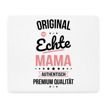 Original und echte Mama - Authentisch - Muttertag - Mousepad (Querformat) - Weiß - Vorne