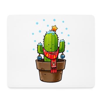 Cactus at Christmas - Mouse Pad (horizontal) - white - Front