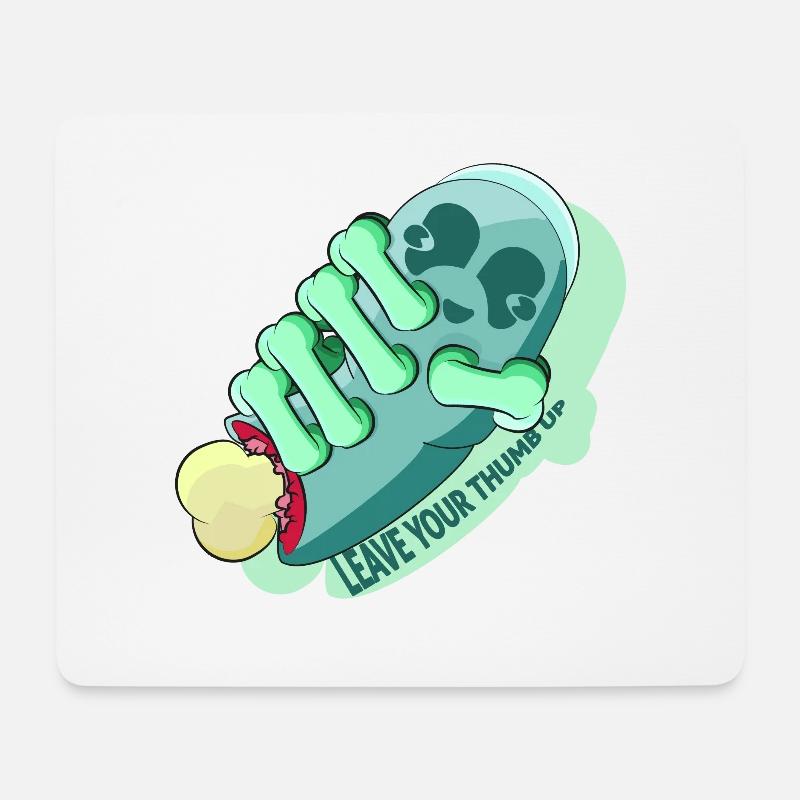 DAUMEN - Mousepad (Querformat) - Weiß