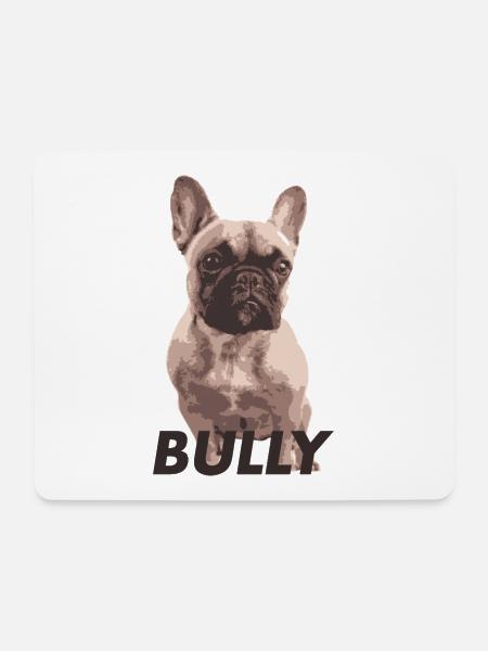 Französische Bulldogge Bully - Mousepad (Querformat) - Weiß