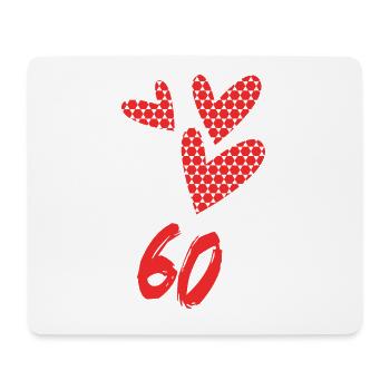 60. 60 YEARS. 60TH ANNIVERSARY. BIRTHDAY 60 YEARS. - Mouse Pad (horizontal) - white - Front