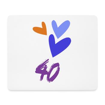 ANNIVERSAIRE. HAPPY BIRTHDAY. JOYEUX ANNIVERSAIRE. - Tapis de souris (format paysage) - blanc - Devant