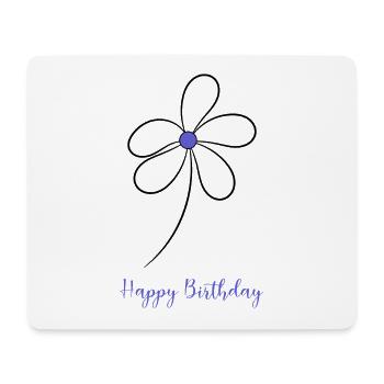 HAPPY BIRTHDAY. JOYEUX ANNIVERSAIRE. ANNIVERSAIRE. - Tapis de souris (format paysage) - blanc - Devant