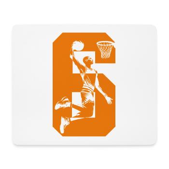 NUMÉRO 6 BASKETBALL 6E ANNIVERSAIRE - Tapis de souris (format paysage) - blanc - Devant