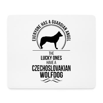 CZECHOSLOVAKIAN WOLFDOG Guardian Angel Wilsigns - Mouse Pad (horizontal) - white - Front