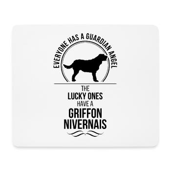 GRIFFON NIVERNAIS Guardian Angel Chiens Wilsigns - Tapis de souris (format paysage) - blanc - Devant