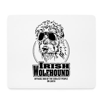 IRISH WOLFHOUND coolest people Hunde Spruch - Mousepad (Querformat) - Weiß - Vorne
