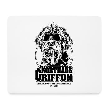 KORTHALS GRIFFON les gens les plus cool chiens disant - Tapis de souris (format paysage) - blanc - Devant
