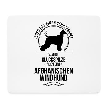 AFGHANISCHER WINDHUND Schutzengel Hunde Wilsigns - Mousepad (Querformat) - Weiß - Vorne