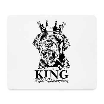 Korthals Griffon Roi de tout chien - Tapis de souris (format paysage) - blanc - Devant