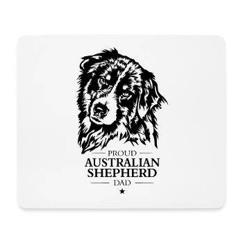 Berger Australien Papa Chien Chien Wilsigns - Tapis de souris (format paysage) - blanc - Devant