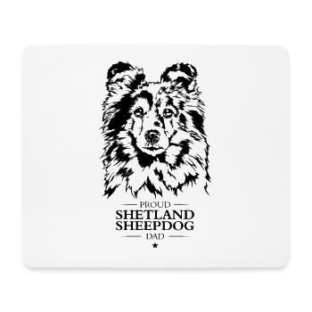 Shetland Sheepdog Dad Hunde Hund Sheltie Wilsigns - Mousepad (Querformat) - Weiß - Vorne