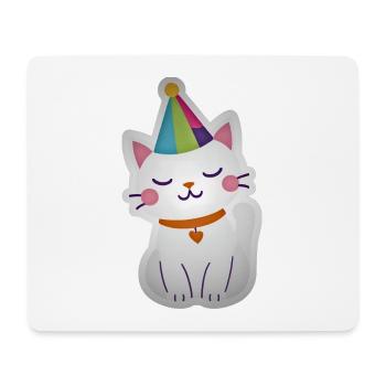 Idée de cadeau de fête de chat Mignon Drôle - Tapis de souris (format paysage) - blanc - Devant