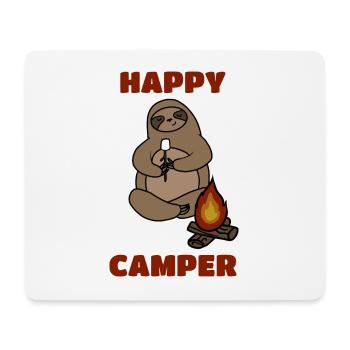 Camping Quote, Happy Camper, Sloth - Mouse Pad (horizontal) - white - Front